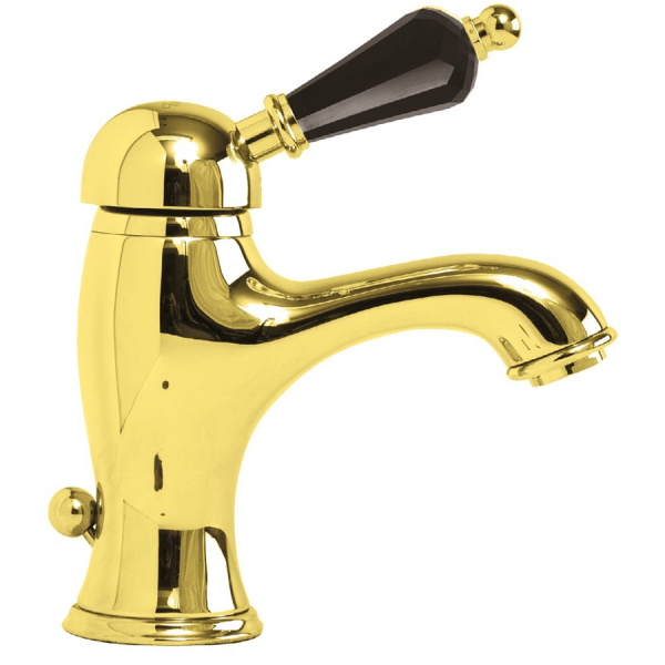 Смеситель для раковины Cezares Vintage VINTAGE-LSM1-03-Sw-N золото/swarovski Nero фото