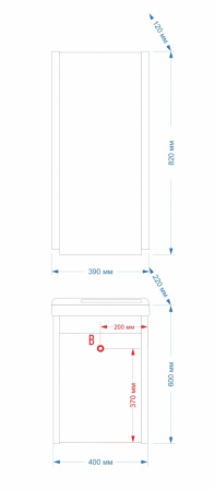 Тумба под раковину Misty Мини 40 П-Мин01040-021По фото