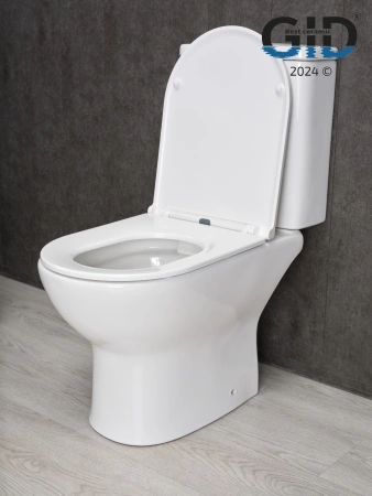 Унитаз напольный безободковый GID Tn2123 с сиденьем фото