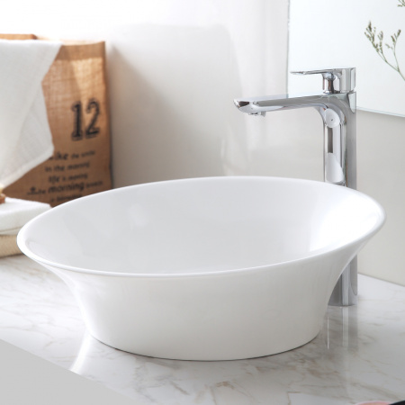 Накладная раковина Abber Stein AS2607 46x46 белая матовая фото