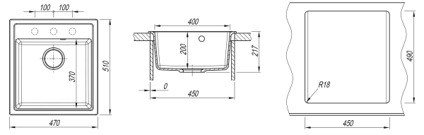 Кухонная мойка НИКА 470 Dr. Gans 25.070.B0470 белый фото