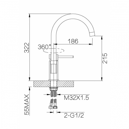 Смеситель для кухни Ganzer Rupert GZ 05021 фото