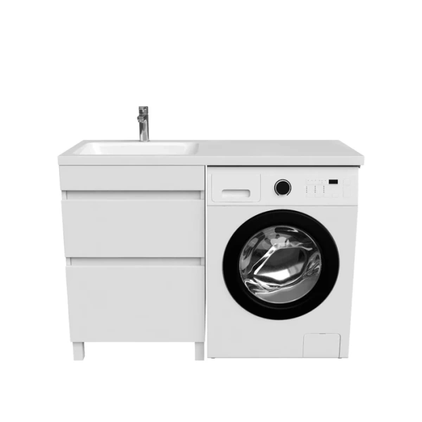 Тумба под стиральную машину с раковиной Iddis Optima Home OPH12LBi95K 120 см левая фото