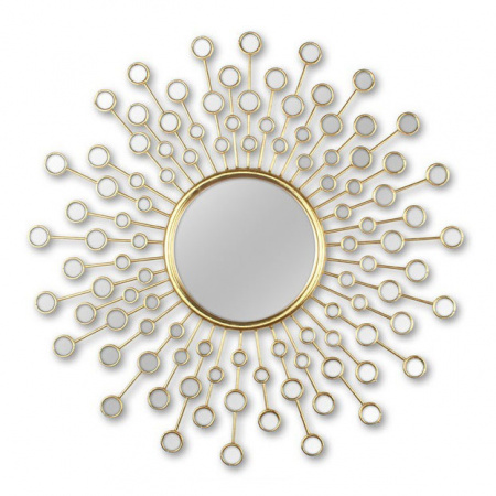 Зеркало-солнце в металлической раме Art-Zerkalo Splash MH2032BS 71x71 фото