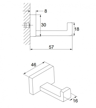 Крючок для ванной одинарный Omnires Darling DA70110GL золото фото