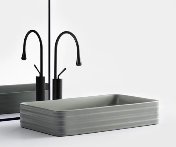 Накладная раковина Bronze de Luxe Trend 1363-MG	66x38 серая матовая фото