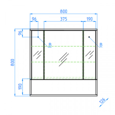 Зеркало-шкаф Style Line Экзотик 80 фото
