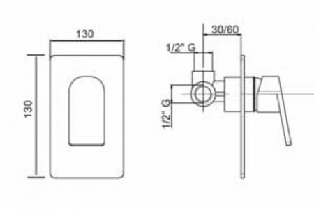 Смеситель для душа Cezares Tirreno TIRRENO-DIM-01 фото