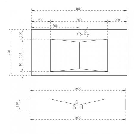 Подвесная раковина Abber Stein AS2641 100x48 белая матовая фото