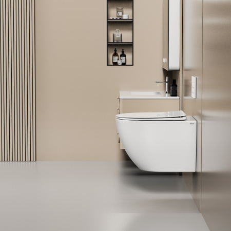 Подвесной унитаз с ультратонким ободком Abber Ultra AC1301 фото