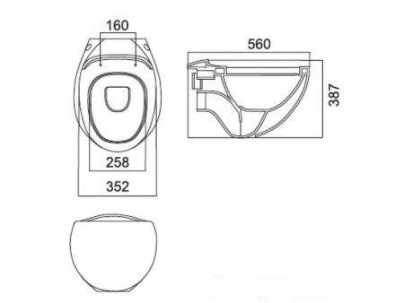 Унитаз подвесной Sanita luxe Ringo с сиденьем soft close RNGSLWH0104 фото