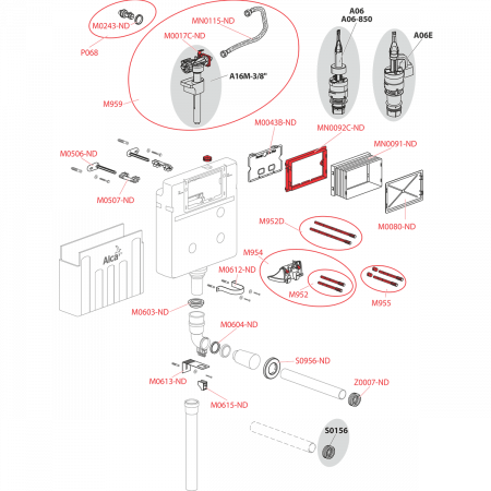 Бачок скрытого монтажа AlcaPlast Basicmodul AM112 фото