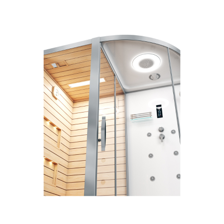 Душевая кабина с сауной Cerutti SPA Lugano White L CT8345 180x110 фото