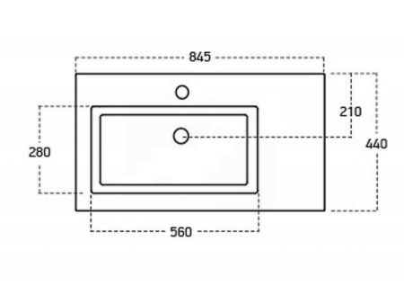 Раковина Raval Isik 85 4085-KL 85x44 фото