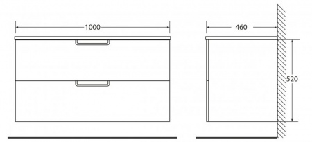 Тумба под раковину BelBagno Leticia BB1000DDAC/BL 100 см фото
