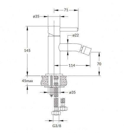 Cмеситель для биде Omnires Y Y1220GL золото фото