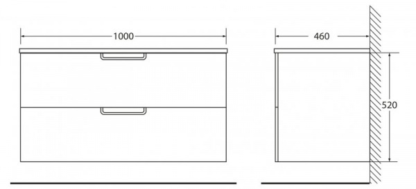 Тумба под раковину BelBagno Leticia BB1000DDAC/BL 100 см фото