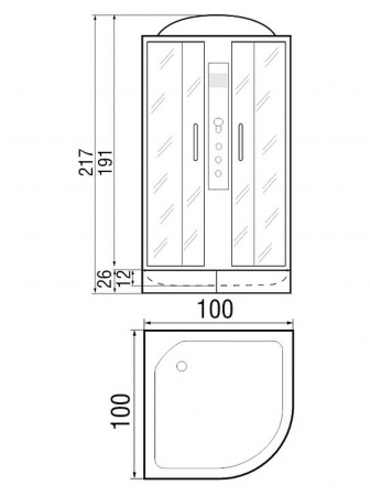Душевая кабина River Temza 100/26 ТН фото