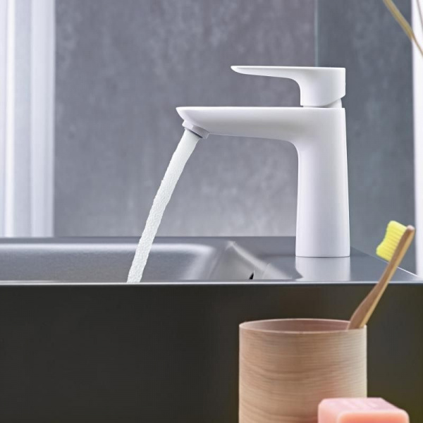 Смеситель для раковины Hansgrohe Talis E 71712700 белый матовый фото