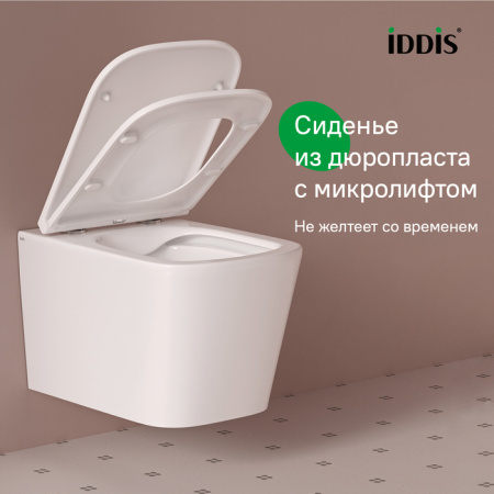 Подвесной унитаз со смывом торнадо Iddis Bild BILRNSEi25 с сиденьем фото