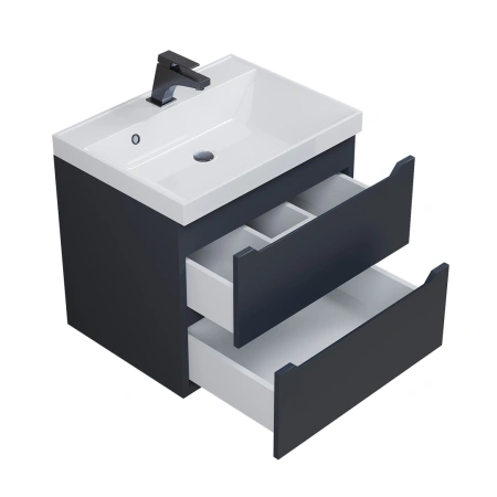 Тумба под раковину Uperwood Tanos 60 291020230 черная матовая фото