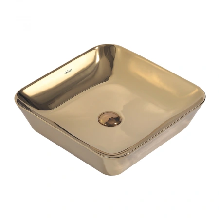 Накладная раковина Abber Rechteck AC2205GG 43x43 золото фото