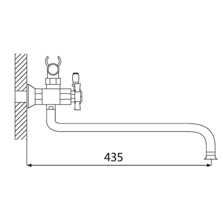 Смеситель для ванны с душем Oute T70 T7023 фото