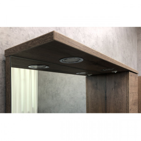 Зеркало со шкафчиком Comforty Марио-75 дуб темный фото