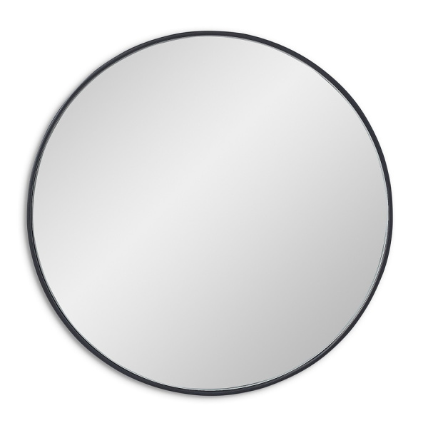 Зеркало в тонкой раме Art-Zerkalo Ala M Black SM002BL 70x70 черное матовое фото