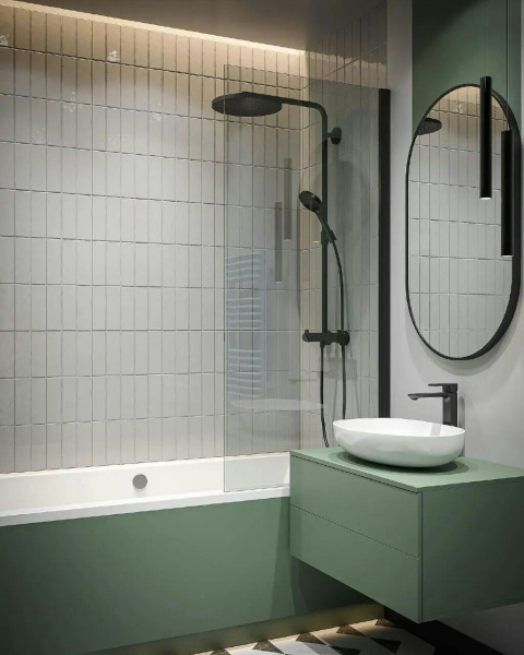 Зеркало Art-Zerkalo Kapsel M Black SM004BL 45x95 черное фото