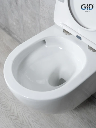 Подвесной унитаз со смывом торнадо GID Tr2122TF с сиденьем фото