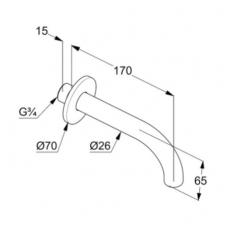 Излив для ванны Kludi Bozz 3850539 черный матовый фото
