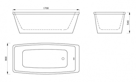 Ванна акриловая Abber AB9229 170x80 фото