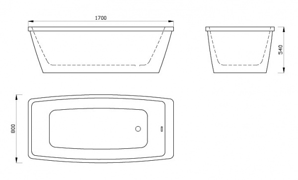Ванна акриловая Abber AB9229 170x80 фото