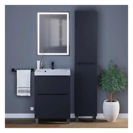 Тумба под раковину напольная Uperwood Tanos 60 291120331 черная матовая фото