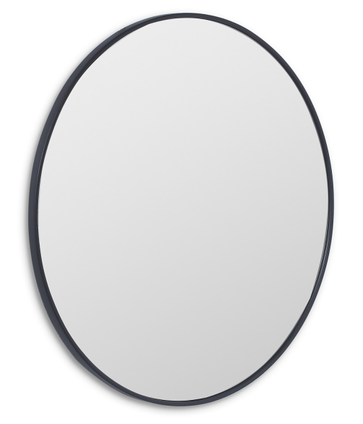 Зеркало в тонкой раме Art-Zerkalo Ala M Black SM002BL 70x70 черное матовое фото