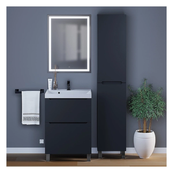 Тумба под раковину напольная Uperwood Tanos 60 291120331 черная матовая фото