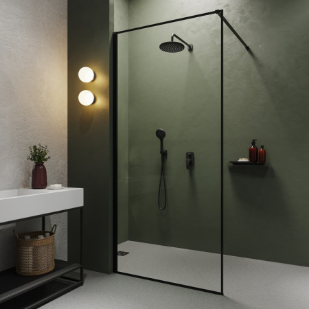 Душевая система скрытого монтажа Iddis Ray RAYBL02i67 черная матовая фото