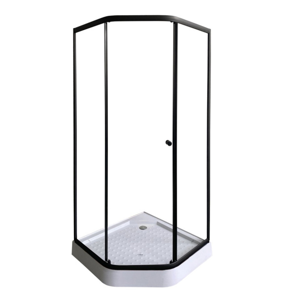 Душевой уголок Parly ZEP91B 90x90 черный фото