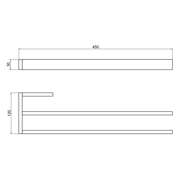 Полотенцедержатель двойной Timo Petruma 15252/03 Черный фото