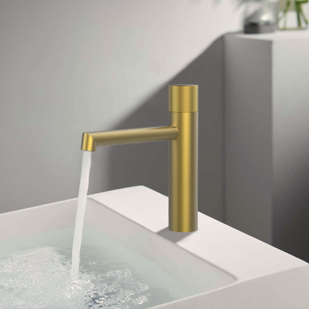 Смеситель для раковины Vincea Desire VBF-1D3BG брашированное золото фото