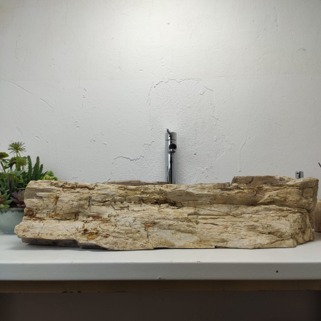 Накладная раковина из окаменелого дерева Fossil Basin OD-01333 (87*44*17) фото