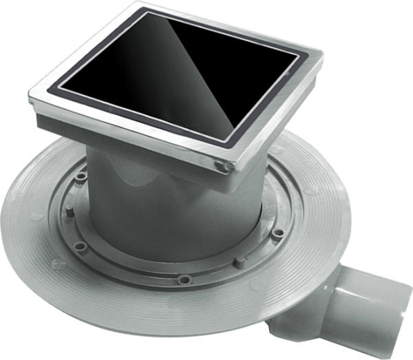 Душевой трап Pestan Confluo Standard Black Glass 1 15x15 фото