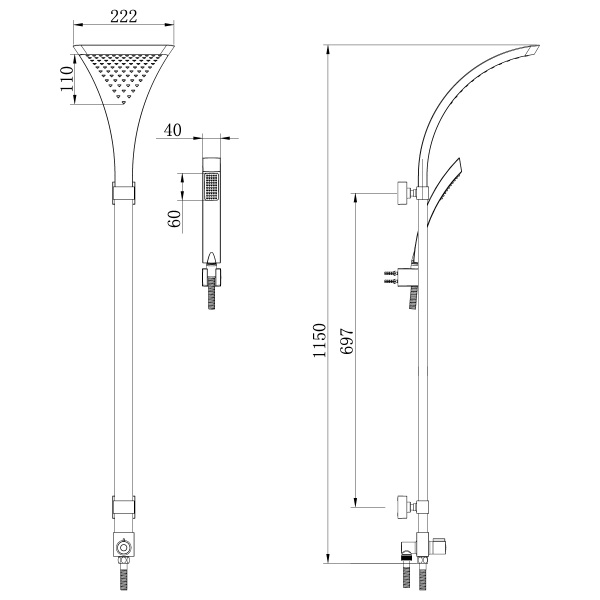 Душевой гарнитур Lemark LM8807C фото