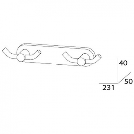 Планка с двумя двойными крючками Artwelle Harmonia HAR 008 фото