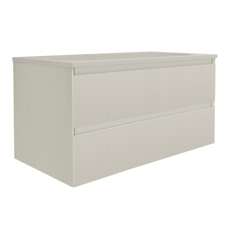 Тумба под раковину Vincea Welle 100 VMC-2WL100MBG M.Beige Soft-touch фото
