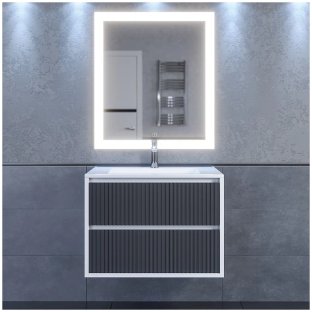 Тумба под раковину Uperwood Next 70 3930205151 белая/графит фото