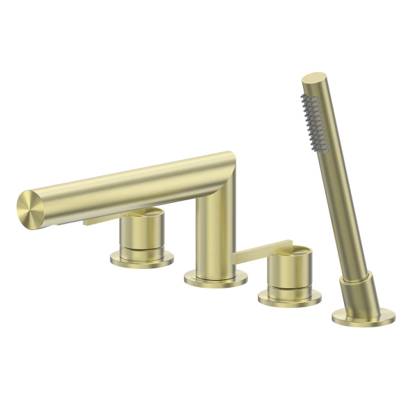 Смеситель на борт ванны Abber Perfekte 316 AF8A13BG золото брашированное фото