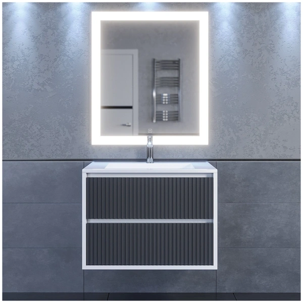 Тумба под раковину Uperwood Next 70 3930205151 белая/графит фото