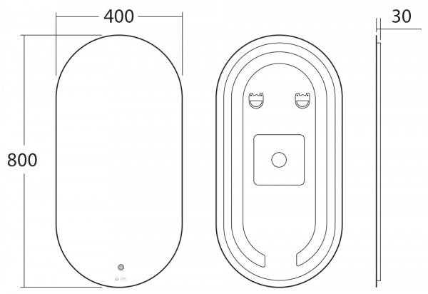 Зеркало OWL 1975 Rusken OWLM200301 40x80 фото